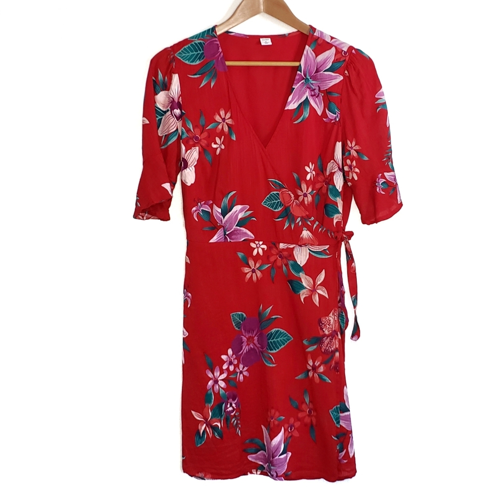 Hawaiian Cotton Wrap Dress Old Navy Midi Modest